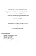 Cover page: Triggering Control Methods for Cyber-Physical Systems : : Security &amp; Smart Grid Applications