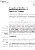 Cover page: Integration of Soft Data Into Geostatistical Simulation of Categorical Variables