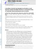Cover page: Joint effects of alcohol and stimulant use disorders on self-reported sexually transmitted infections in a prospective study of Cambodian female entertainment and sex workers.