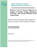 Cover page: Business Case for Energy Efficiency in Support of Climate Change Mitigation, Economic and Societal Benefits in the United States