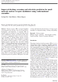 Cover page: Improved docking, screening and selectivity prediction for small molecule nuclear receptor modulators using conformational ensembles