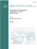 Cover page: Recombination and propagation of quasiparticles in cuprate superconductors