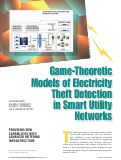Cover page: Game-Theoretic Models of Electricity Theft Detection in Smart Utility Networks: Providing New Capabilities with Advanced Metering Infrastructure
