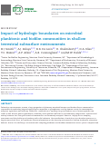 Cover page: Impact of hydrologic boundaries on microbial planktonic and biofilm communities in shallow terrestrial subsurface environments