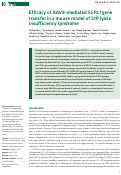 Cover page: Efficacy of AAV9-mediated SGPL1 gene transfer in a mouse model of S1P lyase insufficiency syndrome