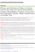Cover page: Efficacy and Adherence Rates of a Novel Community-Informed Virtual World-Based Cardiac Rehabilitation Program: Protocol for the Destination Cardiac Rehab Randomized Controlled Trial.