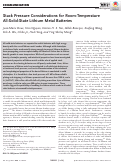 Cover page: Stack Pressure Considerations for Room‐Temperature All‐Solid‐State Lithium Metal Batteries