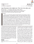 Cover page: Large Phaeodaria in the twilight zone: Their role in the carbon cycle