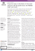 Cover page: Prospective study on embolization of intracranial aneurysms with the pipeline device: the PREMIER study 1 year results