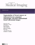Cover page: Segmentation of breast masses on dedicated breast computed tomography and three-dimensional breast ultrasound images