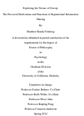 Cover page: Exploring the Virtues of Gossip: The Prosocial Motivations and Functions of Reputational Information Sharing