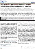Cover page: Point-localized, site-specific membrane potential optical recording by single fluorescent nanodiscs