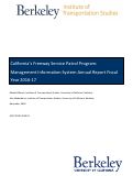 Cover page: California’s Freeway Service Patrol Program: Management Information System Annual Report Fiscal Year 2016-17