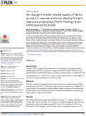 Cover page: No change in health-related quality of life for at-risk U.S. women and men starting HIV pre-exposure prophylaxis (PrEP): Findings from HPTN 069/ACTG A5305