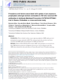 Cover page: Prevalence and factors associated with uptake of pre-exposure prophylaxis amongst women vulnerable to HIV who received HIV antibodies in Antibody Mediated Prevention HVTN703/HPTN081 trial in Harare, Zimbabwe: a cross-sectional study.