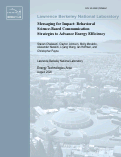 Cover page: Messaging for Impact: Behavioral Science-Based Communication Strategies to Advance Energy Efficiency