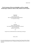 Cover page: Pilot evaluation of electricity-reliability and power-quality 
monitoring in California's Silicon Valley with the I-Grid(R) system