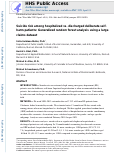 Cover page: Suicide Risk Among Hospitalized Versus Discharged Deliberate Self-Harm Patients: Generalized Random Forest Analysis Using a Large Claims Data Set