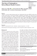 Cover page: The Use of Telehealth in School-Based Health Centers