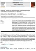 Cover page: Irreducible posterior hip dislocation in the setting of a multifocal displaced pelvic ring injury: A case report.