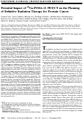 Cover page: Potential Impact of 68Ga-PSMA-11 PET/CT on the Planning of Definitive Radiation Therapy for Prostate Cancer