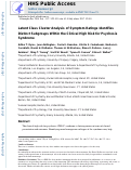 Cover page: Latent class cluster analysis of symptom ratings identifies distinct subgroups within the clinical high risk for psychosis syndrome.