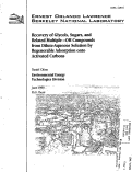 Cover page: Recovery of Glycols, Sugars, and Related Multiple -OH Compounds from Dilute-Aqueous Solution by Regenerable Adsorption onto Activated Carbons