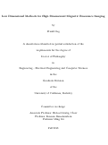 Cover page: Low Dimensional Methods for High Dimensional Magnetic Resonance Imaging