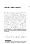 Cover page: Knowing Libya: Ethnography