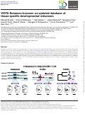 Cover page: VISTA Enhancer browser: an updated database of tissue-specific developmental enhancers