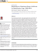 Cover page: Registrations of Assistance Dogs in California for Identification Tags: 1999–2012