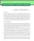 Cover page: Sequential Bayesian updating for Big Data
