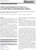 Cover page: Clinically Meaningful Tumor Reduction Rates Vary by Prechemotherapy MRI Phenotype and Tumor Subtype in the I-SPY 1 TRIAL (CALGB 150007/150012; ACRIN 6657)