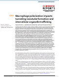 Cover page: Macrophage polarization impacts tunneling nanotube formation and intercellular organelle trafficking.