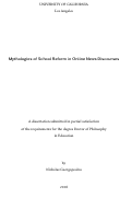 Cover page: Mythologies of School Reform in Online News Discourses