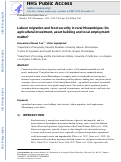 Cover page: Labour migration and food security in rural Mozambique: Do agricultural investment, asset building and local employment matter?