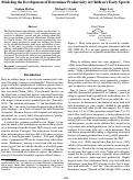 Cover page: Modeling the Development of Determiner Productivity in Children's Early Speech