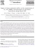 Cover page: Impact of Asian continental outflow on the concentrations of O3, CO, NMHCs and halocarbons on Jeju Island, South Korea during March 2005