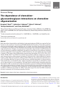 Cover page: The dependence of chemokine–glycosaminoglycan interactions on chemokine oligomerization