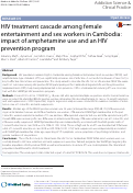 Cover page: HIV treatment cascade among female entertainment and sex workers in Cambodia: impact of amphetamine use and an HIV prevention program
