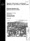 Cover page: Residential equipment part load curves for use in DOE-2