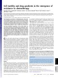 Cover page: Cell motility and drug gradients in the emergence of resistance to chemotherapy