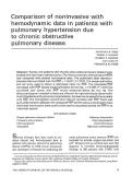 Cover page: Comparison of noninvasive with hemodynamic data in patients with pulmonary hypertension due to chronic obstructive pulmonary disease