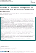 Cover page: Correlates of STI symptoms among female sex workers with truck driver clients in two Mexican border towns