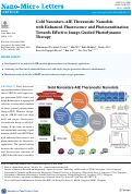 Cover page: Gold Nanostars-AIE Theranostic Nanodots with Enhanced Fluorescence and Photosensitization Towards Effective Image-Guided Photodynamic Therapy