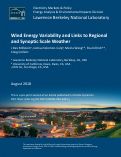 Cover page: Wind energy variability and links to regional and synoptic scale weather