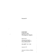 Cover page of BART@20: Land Use and Development Impacts