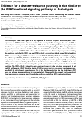 Cover page: Evidence for a disease-resistance pathway in rice similar to the NPR1-mediated signaling pathway in Arabidopsis.