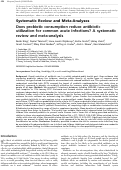 Cover page: Does probiotic consumption reduce antibiotic utilization for common acute infections? A systematic review and meta-analysis