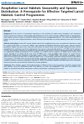 Cover page: Anopheline Larval Habitats Seasonality and Species Distribution: A Prerequisite for Effective Targeted Larval Habitats Control Programmes